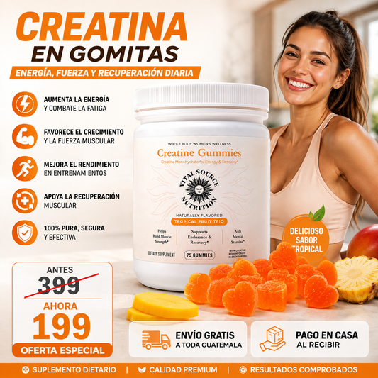 Creatina Gummies para Mujer – Energía, Fuerza y Recuperación 💪🍑