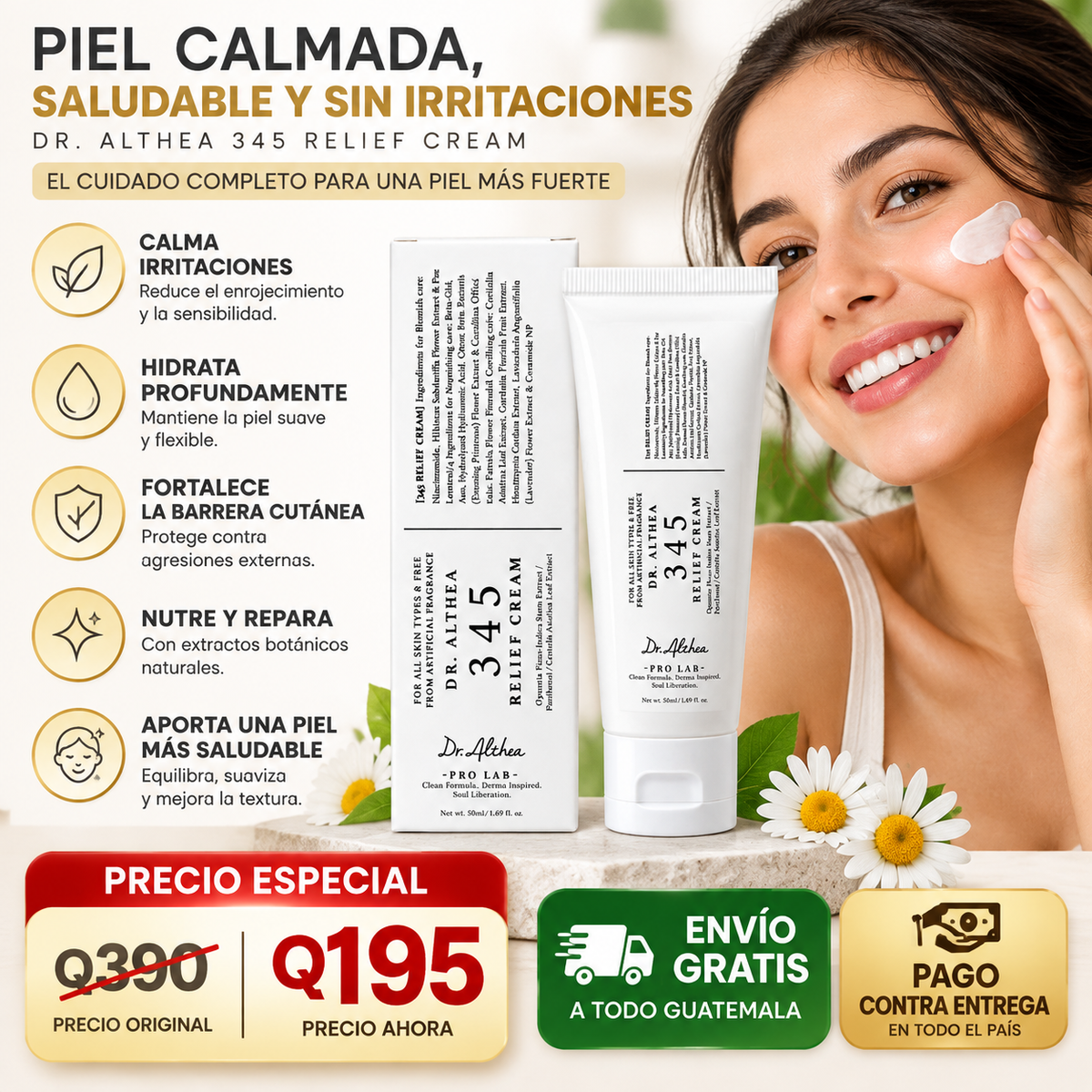 Dr. Althea 345 Relief Cream – Crema Facial Calmante e Hidratante para Piel Sensible