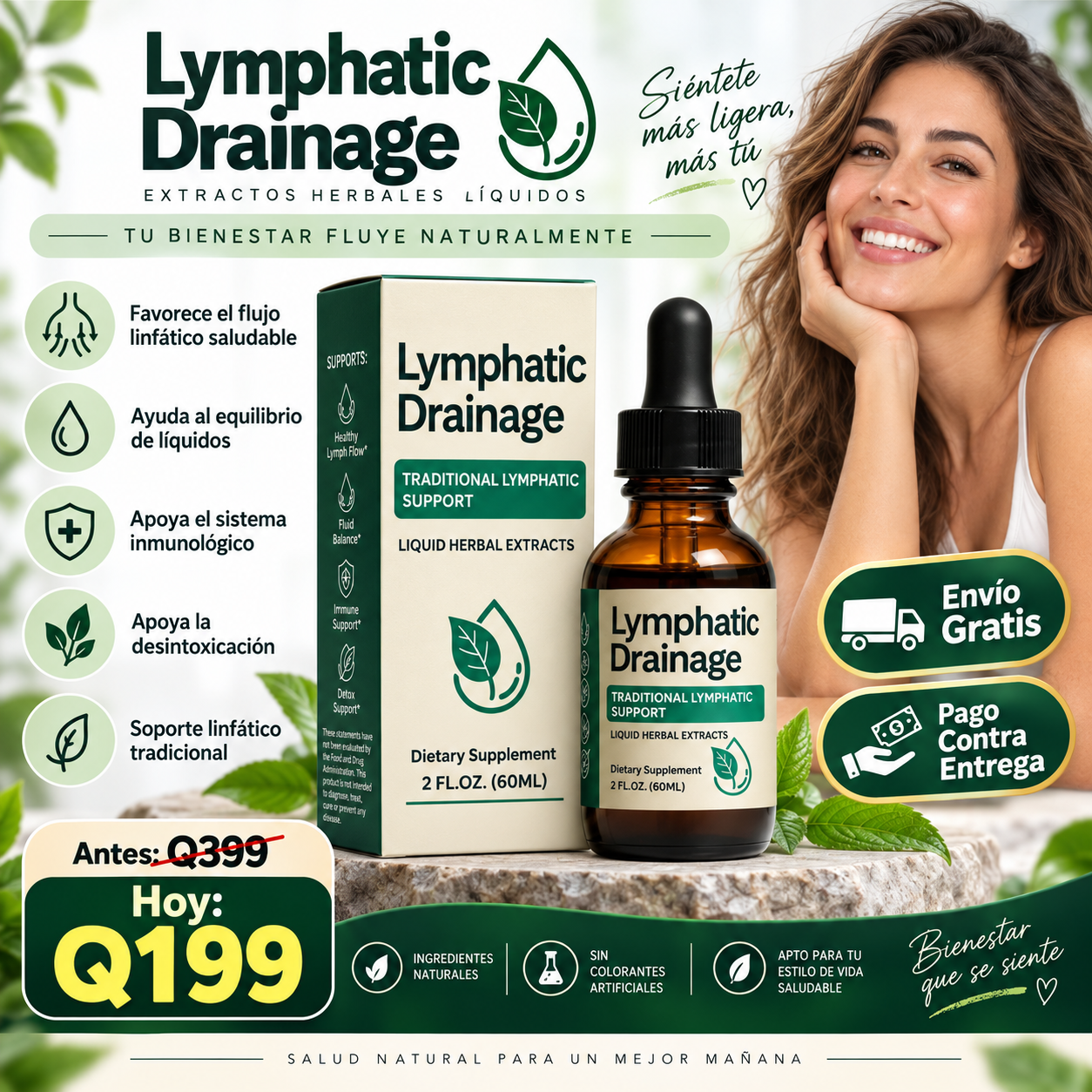 Lymphatic Drainage™ – Extracto Herbal Líquido para Bienestar y Equilibrio Natural