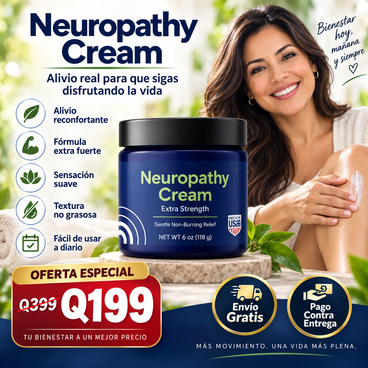 Crema Neuropática Extra Fuerte – Alivio Suave para Dolores y Molestias Nerviosas