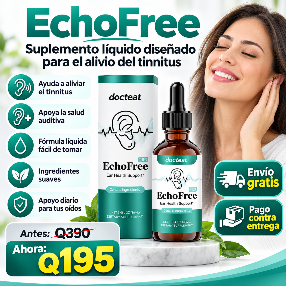 EchoFree Pro™ – Gotas para el Cuidado Auditivo Diario
